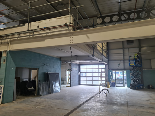 Bens Demolition Division job Remove large steels block and beam flooring screed, in Chippenham for TC Clarke photo number 1