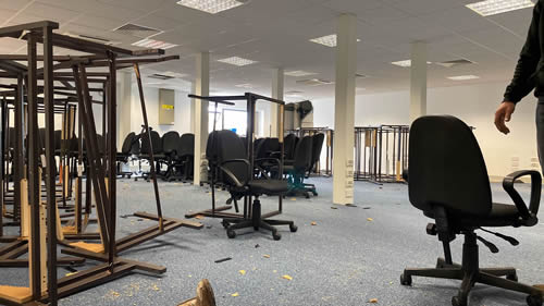 Bens Demolition Division job Emerson green 21st century 2000 metres of office soft strip and mezz floor out photo number 3