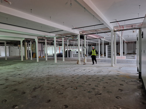 Bens Demolition Division job Emerson green 21st century 2000 metres of office soft strip and mezz floor out photo number 21