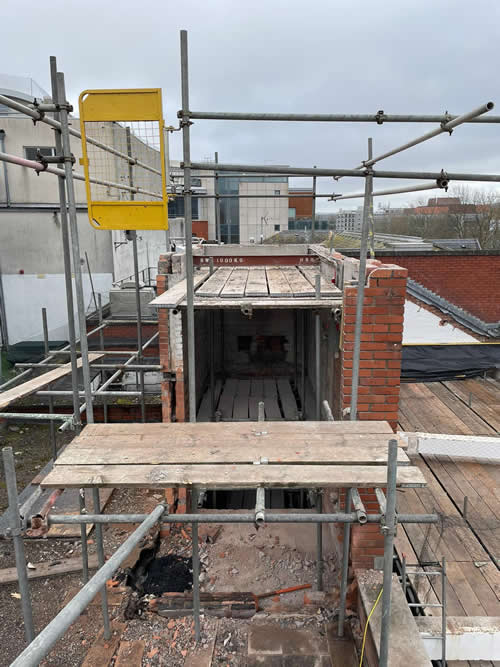 Bens Demolition Division job Soft strip, remove lift and roof structure for West Tec in Bristol photo number 15
