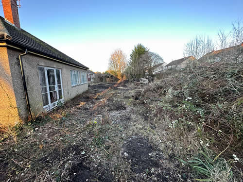 Bens Demolition Division job J.A. Developments, Bell Road, Coalpit Heath, Near Bristol. Demolition of buildings and clear gardens photo number 10