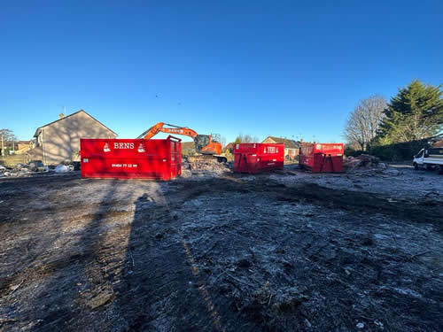 Bens Demolition Division job J.A. Developments, Bell Road, Coalpit Heath, Near Bristol. Demolition of buildings and clear gardens photo number 18