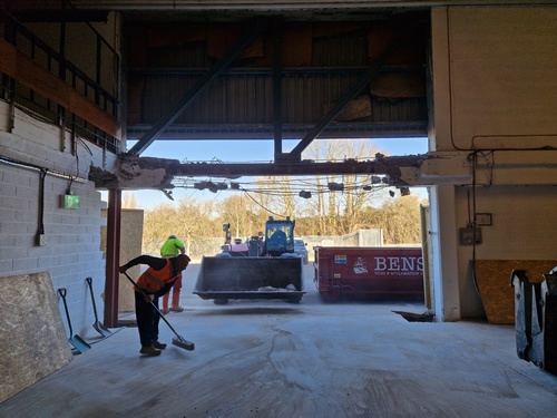 Bens Demolition Division job Remove cladding block work and break out reforce concrete beam for Court Construction photo number 6