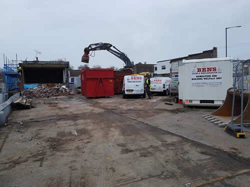 Bens Demolition Division job Commercial property demolition - ATS Garage, Bedminster, for UKS Group photo number 3
