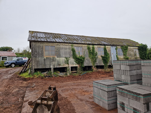 Bens Demolition Division photo Outbuilding removal of asbestos sheets
