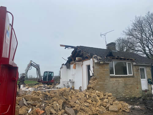 Bens Demolition Division job Bungalow and garage demolition, Broughton Gifford near Melksham photo number 10