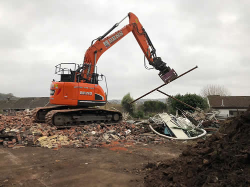 Bens Demolition Division job House demolition at Grove Road, Coombe Dinge, Bristol for Benchmark Construction photo number 11