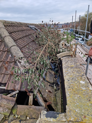 Bens Demolition Division job Unsafe building had to be carefully dismantled by hand in Trowbridge photo number 2