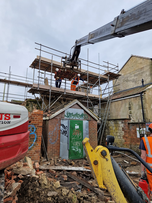 Bens Demolition Division job Unsafe building had to be carefully dismantled by hand in Trowbridge photo number 8