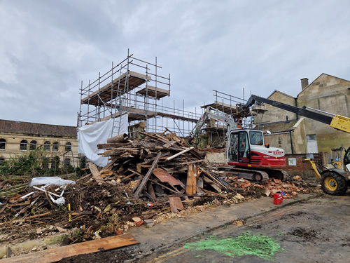 Bens Demolition Division job Unsafe building had to be carefully dismantled by hand in Trowbridge photo number 9