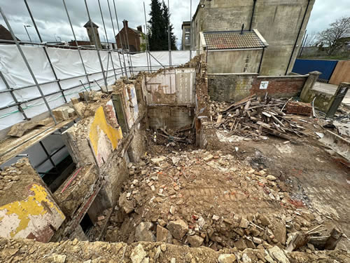 Bens Demolition Division job Unsafe building had to be carefully dismantled by hand in Trowbridge photo number 12