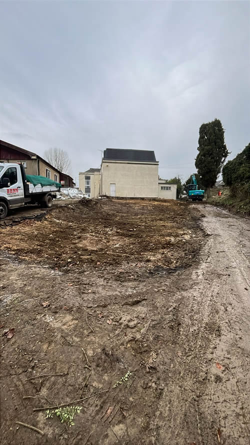Bens Demolition Division job The Old Quarries, Avening - cleared access then demolition for Orange Owl Construction photo number 2