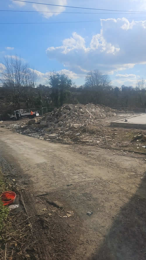 Bens Demolition Division job The Old Quarries, Avening - cleared access then demolition for Orange Owl Construction photo number 3