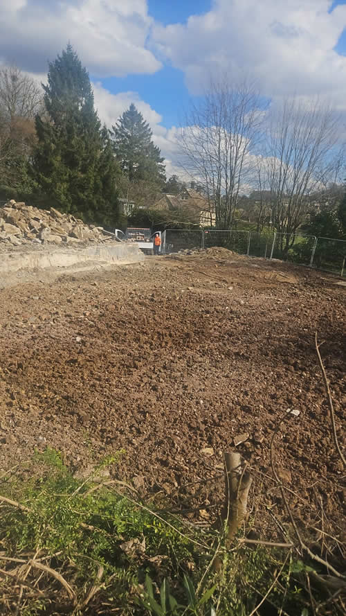 Bens Demolition Division job The Old Quarries, Avening - cleared access then demolition for Orange Owl Construction photo number 4