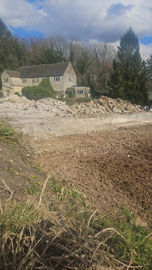Bens Demolition Division job The Old Quarries, Avening - cleared access then demolition for Orange Owl Construction photo number 5