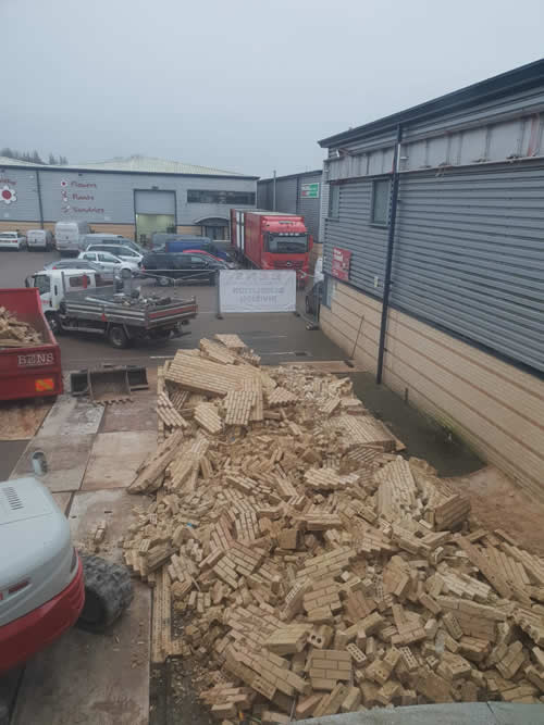 Bens Demolition Division photo Commercial building demolition at Merchants Trade Park, Feeder Road, Bristol for Court Construction