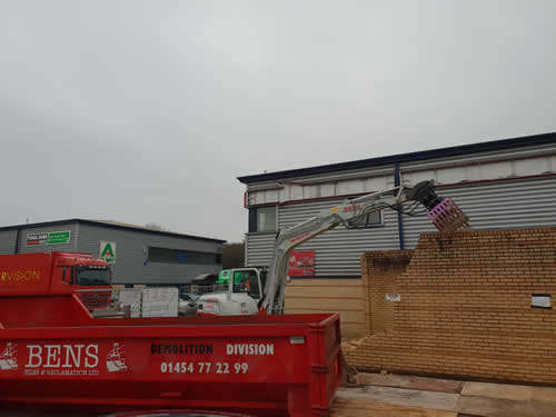 Bens Demolition Division job Commercial building demolition at Merchants Trade Park, Feeder Road, Bristol for Court Construction photo number 5