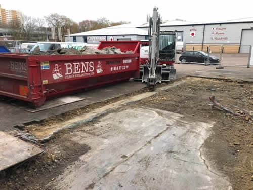 Bens Demolition Division job Commercial building demolition at Merchants Trade Park, Feeder Road, Bristol for Court Construction photo number 9