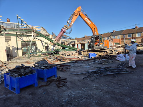 Bens Demolition Division job Demolition of 10 acre factory site photo number 14