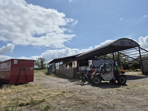 Bens Demolition Division job Careful demolition of farm outbuildings that includes removal of asbestos roof photo number 4