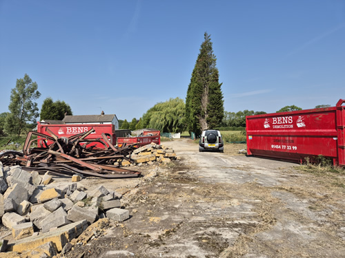 Bens Demolition Division job Careful demolition of farm outbuildings that includes removal of asbestos roof photo number 6