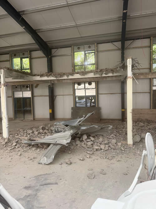 Bens Demolition Division job Remove  concrete walls cladding shot blast and paint frame work photo number 2