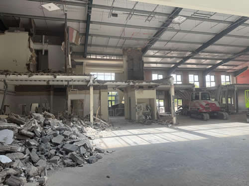 Bens Demolition Division job Remove  concrete walls cladding shot blast and paint frame work photo number 4
