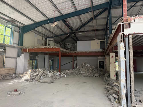 Bens Demolition Division job Remove  concrete walls cladding shot blast and paint frame work photo number 5