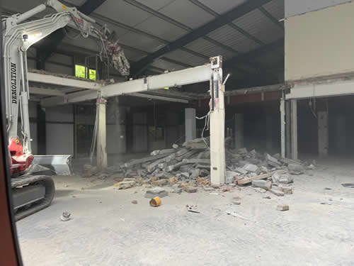 Bens Demolition Division job Remove  concrete walls cladding shot blast and paint frame work photo number 10