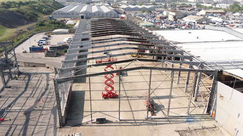 Bens Demolition Division job Remove  concrete walls cladding shot blast and paint frame work photo number 17