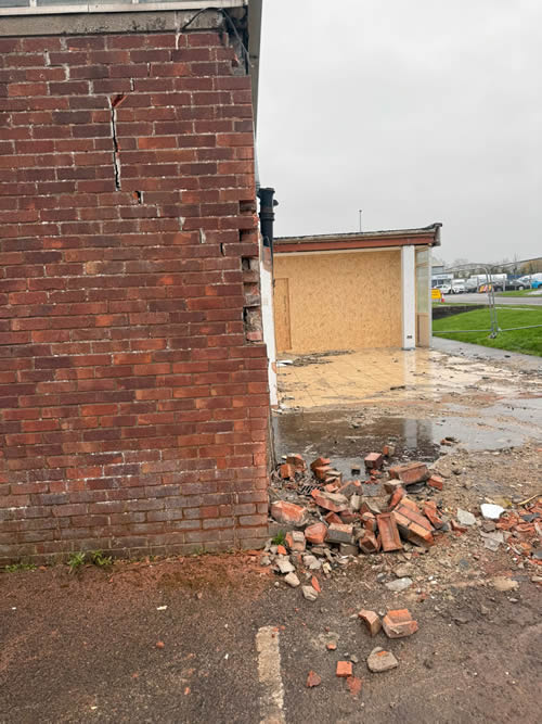 Bens Demolition Division job Yate court construction soft strip demolition and strip asbestos sheets photo number 4