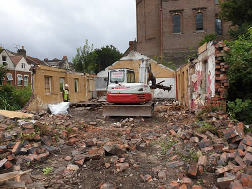 Bens Demolition Division job Demolition of a Scout Hut for Crossman Homes photo number 2