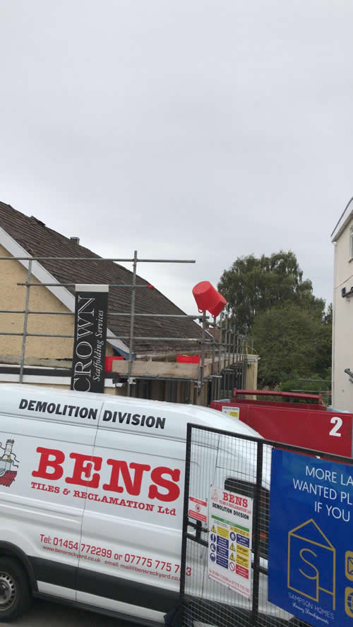 Bens Demolition Division job Demolition of a parish hall called Grove Hall, Fishponds, Bristol for Samson Homes photo number 2