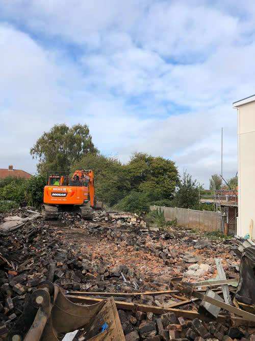 Bens Demolition Division job Demolition of a parish hall called Grove Hall, Fishponds, Bristol for Samson Homes photo number 6