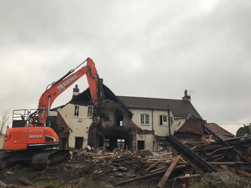 Bens Demolition Division job Demolition of the The Shant Pub, Kingswood for Highridge Construction photo number 3