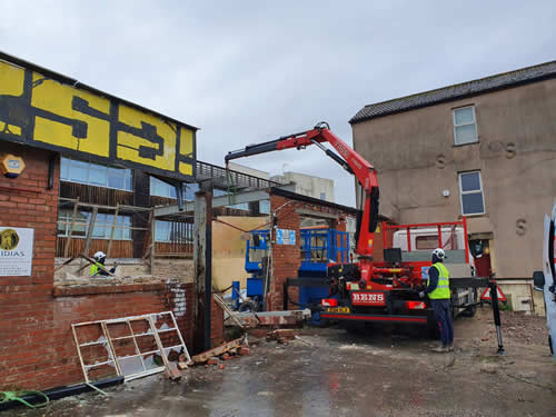 Bens Demolition Division job Demolition of a commercial property, Phidias Stone, Cumberland Road, Bristol for Phoenix Builders photo number 6