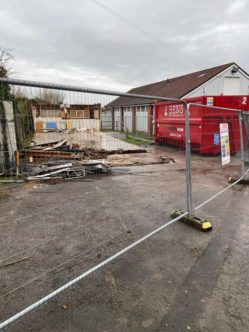 Bens Demolition Division job Demolition of a Scout Hut, Banwell for Crossman Homes photo number 7