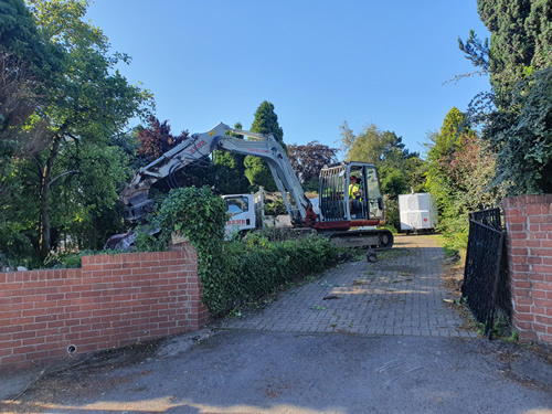 Bens Demolition Division job House demolition on Church Road, Frampton Cotterell photo number 2