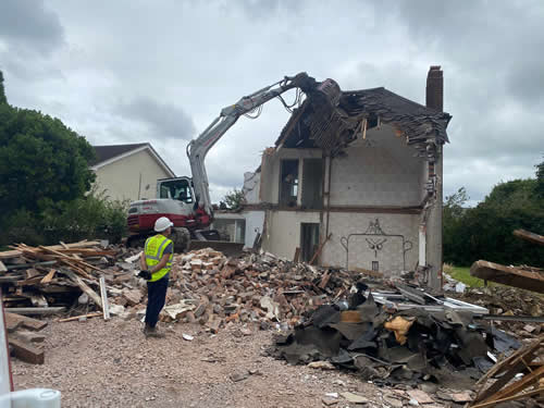 Bens Demolition Division job House demolition on Church Road, Frampton Cotterell photo number 5