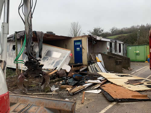 Bens Demolition Division job Council Yard Buildings, Radstock For BAINES photo number 5