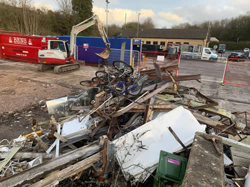 Bens Demolition Division job Council Yard Buildings, Radstock For BAINES photo number 14