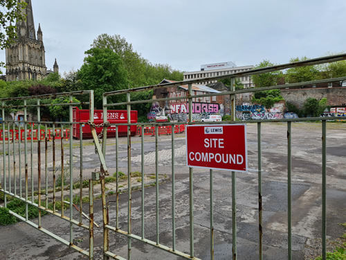 Bens Demolition Division photo Clearing the flying tipping at Redcliffe Wharf for Bristol City Council