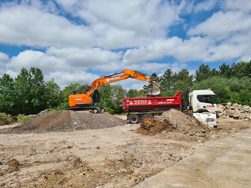 Bens Demolition Division job Uplifting a car park that includes 20000 square metres of tarmac, kerb stones, tree protection hoarding, also crushing the aggregate on site and removing for recycling. photo number 15