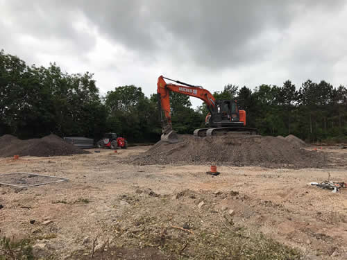 Bens Demolition Division job Uplifting a car park that includes 20000 square metres of tarmac, kerb stones, tree protection hoarding, also crushing the aggregate on site and removing for recycling. photo number 26