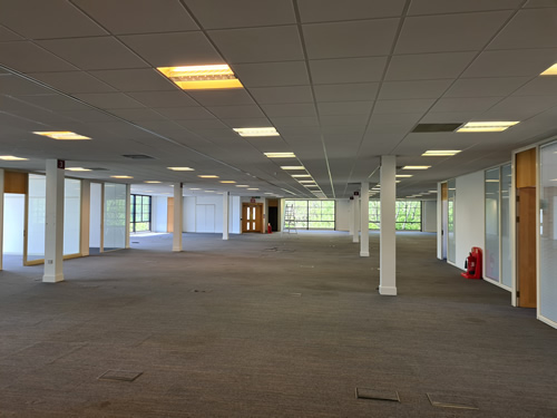 Bens Demolition Division job Soft strip of offices, Hills House, Swindon for Court Construction photo number 1