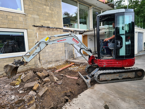 Bens Demolition Division job Knock down extension and dig for footings for CHAPPELL & DIX LIMITED photo number 3
