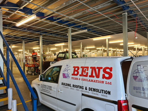 Bens Demolition Division job Remove mezzanine floor and clearing warehouse, Avonmouth, for Court Construction, Avonmouth Bristol photo number 4