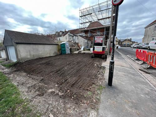 Bens Demolition Division job Double Garage in Brislington, Bristol for RJ Construction photo number 3