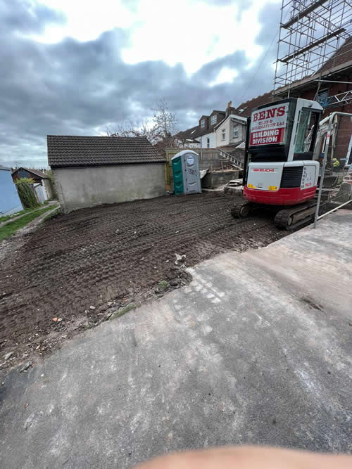 Bens Demolition Division job Double Garage in Brislington, Bristol for RJ Construction photo number 4