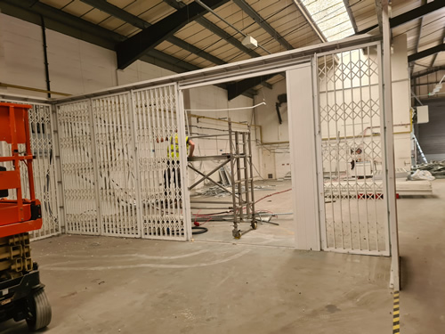 Bens Demolition Division job Cheltenham court construction dismantle security cage and remove boxes from warehouse photo number 5